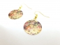 Preview: bunte Blumen Kreis Ohrringe goldfarben